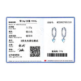 925 Silver Moonstone Heart Hoop Earrings for Women