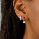 925 Silver Zircon Earrings Set - Minimalism Ins Style Jewelry