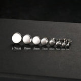 925 Sterling Silver Flat Round Stud Earrings 18K Plated Disc Dot Ear Rings