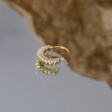 925 Silver Y2K Zircon Nose Ring Earrings Set for Women