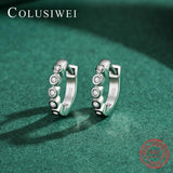 925 Sterling Silver CZ Small Hoop Earrings for Women Turquoise Tiny Jewelry