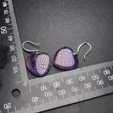 Amethyst Earrings Sterling Silver Heart 15mm for Women Gift