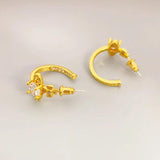 925 Silver Needle Diamond Set Earrings for Women