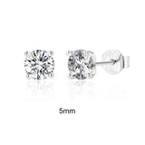 Moissanite Diamond Stud Earrings 925 Sterling Silver Wedding Jewelry