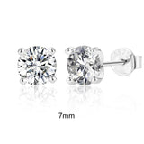 Moissanite Diamond Stud Earrings 925 Sterling Silver Wedding Jewelry