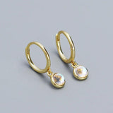 925 Silver Moonstone/Agate/Turquoise Drop Earrings for Women