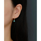 925 Silver Moonstone/Agate/Turquoise Drop Earrings for Women