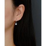 925 Silver Moonstone/Agate/Turquoise Drop Earrings for Women