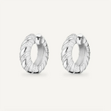 925 Silver Zircon CZ Hoop Earrings for Women