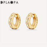 925 Silver Zircon CZ Hoop Earrings for Women