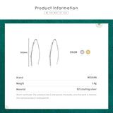 925 Sterling Silver Geometric Drop Earrings for Women Girls