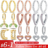 925 Silver Petals Hoop Earrings Rose Small Earrings Women Wedding Jewelry