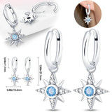 925 Silver Petals Hoop Earrings Rose Small Earrings Women Wedding Jewelry