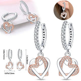 925 Silver Petals Hoop Earrings Rose Small Earrings Women Wedding Jewelry