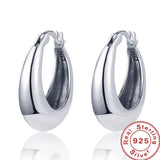 925 Sterling Silver Vintage U Shape Hoop Earrings for Women Wedding Party