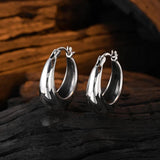 925 Sterling Silver Vintage U Shape Hoop Earrings for Women Wedding Party