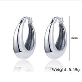 925 Sterling Silver Vintage U Shape Hoop Earrings for Women Wedding Party