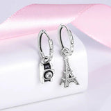 925 Silver Pink Zircon Unicorn Stud Earrings Women Gift