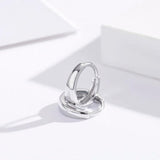 925 Sterling Silver Circle Loop Small Huggie Hoop Earrings for Women