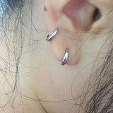 925 Sterling Silver Circle Loop Small Huggie Hoop Earrings for Women