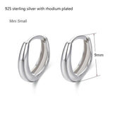 925 Sterling Silver Circle Loop Small Huggie Hoop Earrings for Women