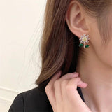 925 Silver Daisy Flower Stud Earrings Women Jewelry