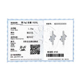 Colusiwei 925 Silver Crystal Zirconia Stick Earring