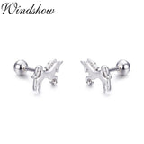 925 Silver Unicorn Horse Stud Earrings for Women Girls Kids Baby