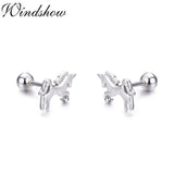 925 Silver Unicorn Horse Stud Earrings for Women Girls Kids Baby