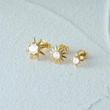925 Silver Star Piercing Bar Stub Earring Set Women Jewelry Party Gift