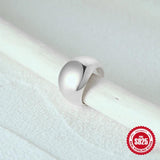 925 Silver Wide C-shaped Ear Cuff Clip Earring For Unpierced Ear