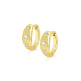 925 Silver Eight Point Star Hoop Earrings Minimalist Jewelry Gift