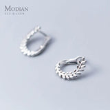 925 Silver Tree of Life Hoop Earrings Women Sterling Silver Leaves Jewelry