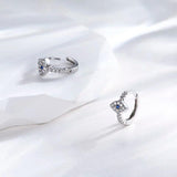925 Silver Evil Eye Huggie Hoop Earrings for Women Girls