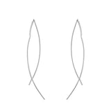 Colusiwei 925 Sterling Silver Thin Tube Chain Drop Earrings