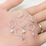 925 Sterling Silver Earrings for Women, Children, Small Eardrop Pendant