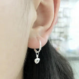 925 Sterling Silver Earrings for Women, Children, Small Eardrop Pendant