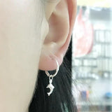 925 Sterling Silver Earrings for Women, Children, Small Eardrop Pendant
