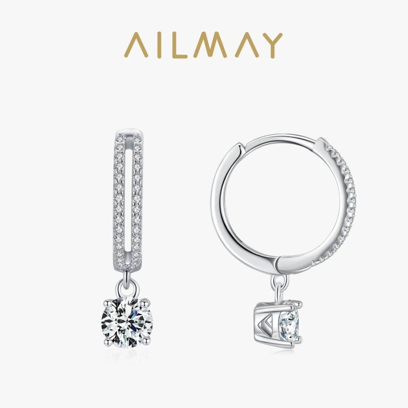 925 Sterling Silver Zircon Drop Earring for Women