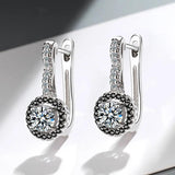 Silver Zircon Hoop Earrings 925 Silver Dangle Cartilage Drop Earring