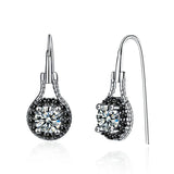 925 Silver Flower Spinel Engagement Dangle Earrings for Women