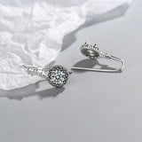 925 Silver Flower Spinel Engagement Dangle Earrings for Women