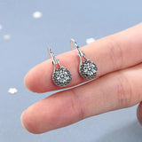 925 Silver Flower Spinel Engagement Dangle Earrings for Women