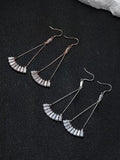 925 Silver Peacock Flower Earrings, Long Birthday Gift for Girlfriend