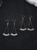 925 Silver Peacock Flower Earrings, Long Birthday Gift for Girlfriend