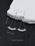 925 Silver Peacock Flower Earrings, Long Birthday Gift for Girlfriend
