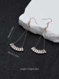 925 Silver Peacock Flower Earrings, Long Birthday Gift for Girlfriend