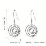 S925 Silver personalized pop round loop earrings Unisex wear