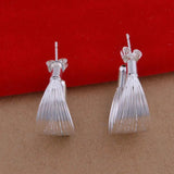 925 Silver Chain Bangle Earrings Ring Set