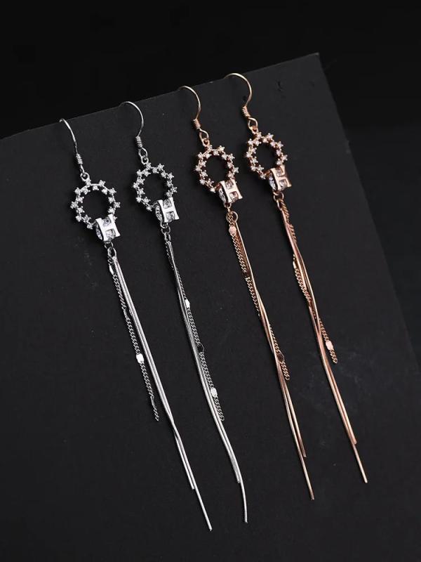 925 Silver Tassel Earrings for Women's Birthday